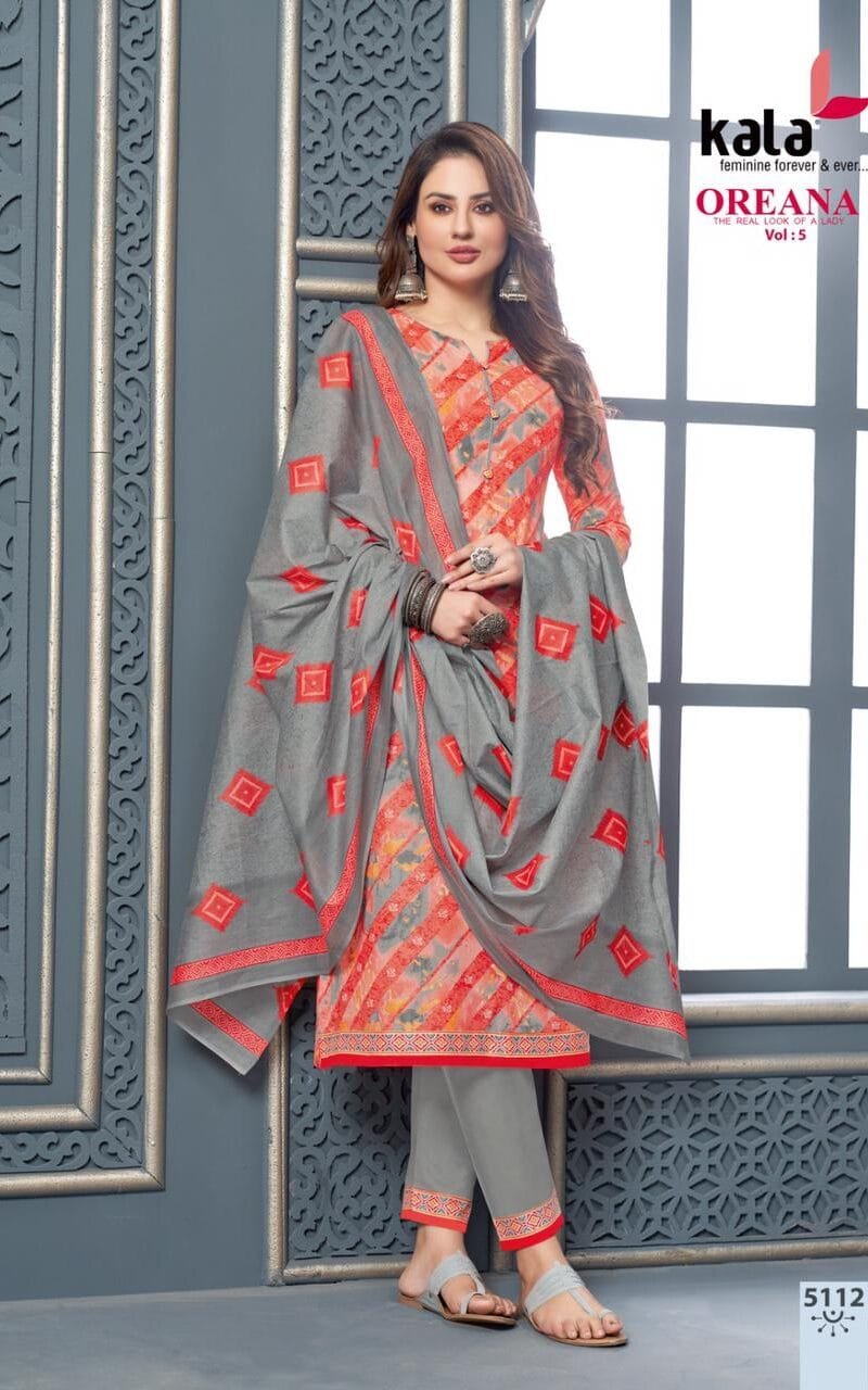 Kala Oreana Vol5 Kurti Pant With Dupatta