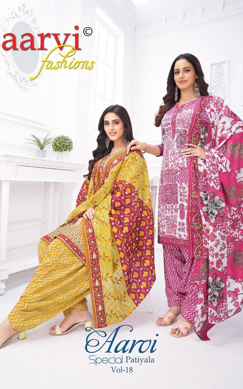 Aarvi Special Patiyala Vol 18 Wholesale Cotton Dress Material