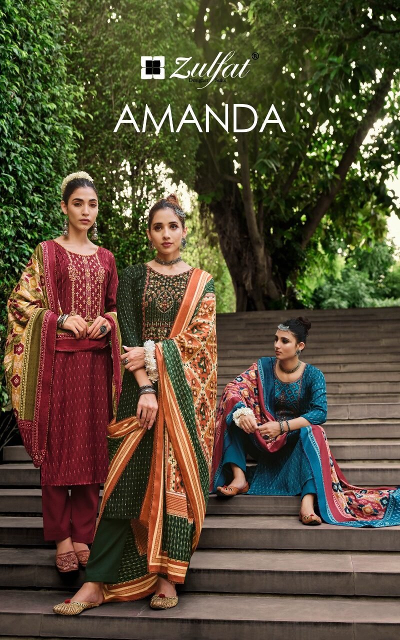 Amanda Zulfat Pashmina Suits Wholesale Online