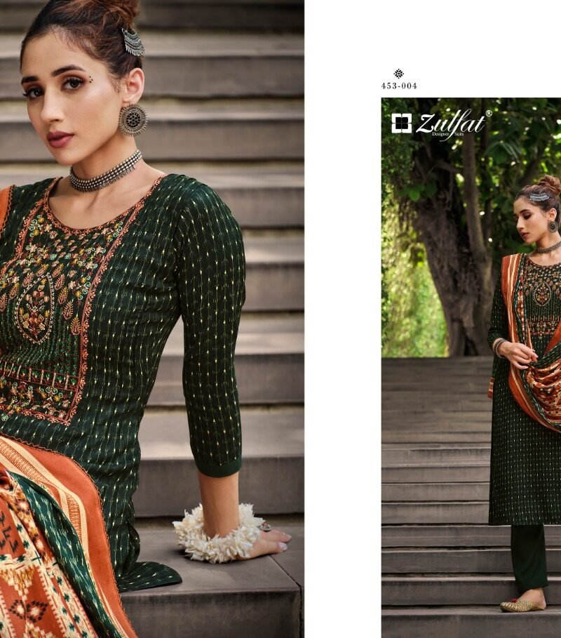 Amanda Zulfat Pashmina Suits Wholesale Online