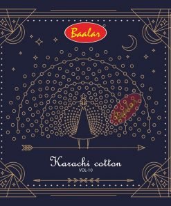 Baalar Karachi Cotton Vol 10 Wholesale Cotton Dress Material