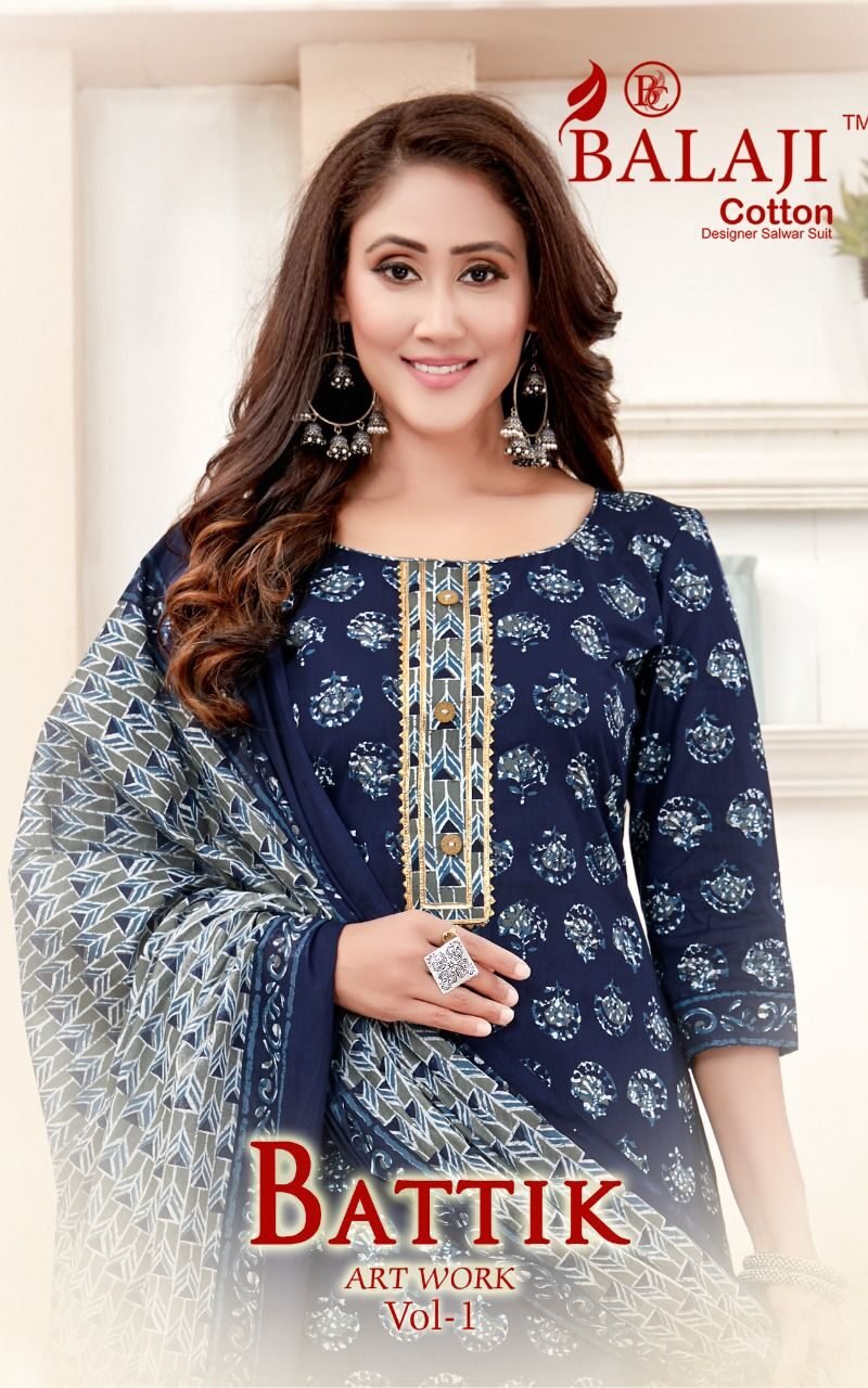 Balaji Battik Art Work Vol 1 Wholesale Cotton Dress Material