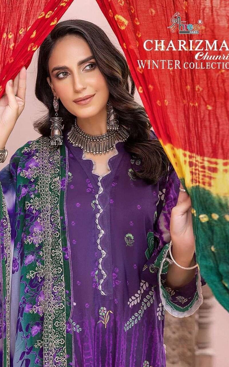 Charisma Chunri Winter Collection Shree Fabs Pashmina Suits Wholesale Online