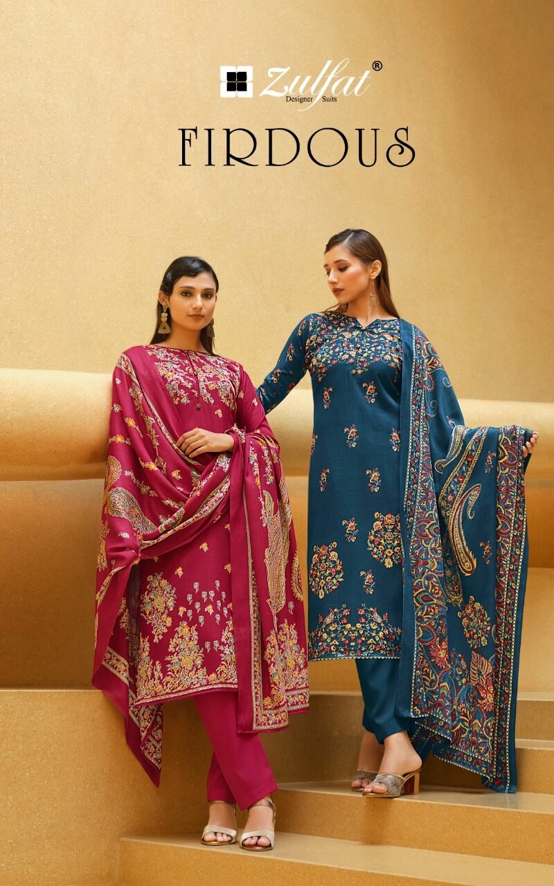 Firdous Zulfat Pashmina Suits Wholesale Online