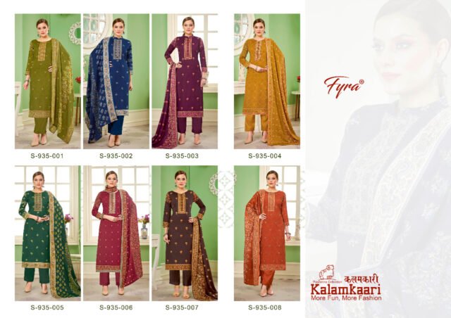 Fyra Designing Kalamkaari Pashmina Suits Wholesale Online