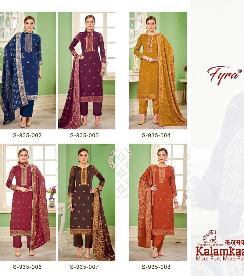 Fyra Designing Kalamkaari Pashmina Suits Wholesale Online