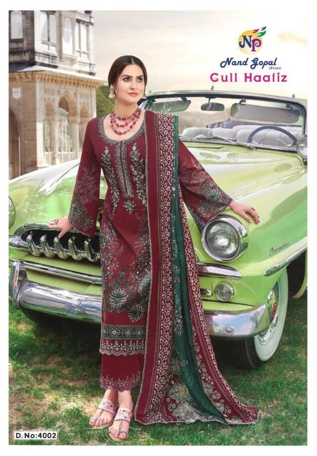 Gull Haafiz Vol 4 Karachi Nand Gopal Cotton Dress Material Online