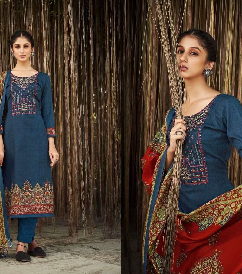 Gulmarg Romani Pashmina Suits Wholesale Online
