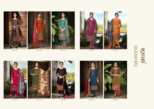 Gulmarg Romani Pashmina Suits Wholesale Online
