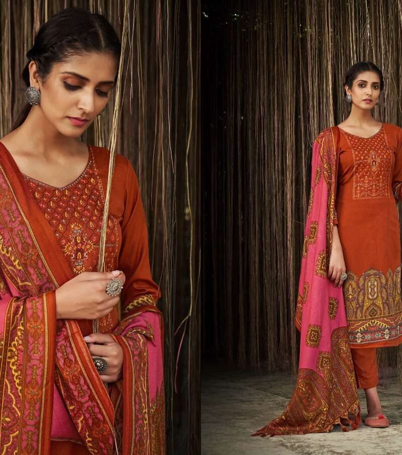 Gulmarg Romani Pashmina Suits Wholesale Online