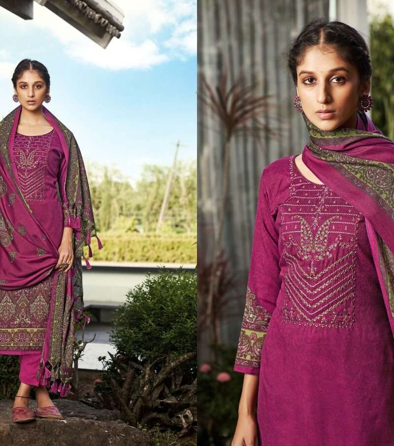 Gulmarg Romani Pashmina Suits Wholesale Online