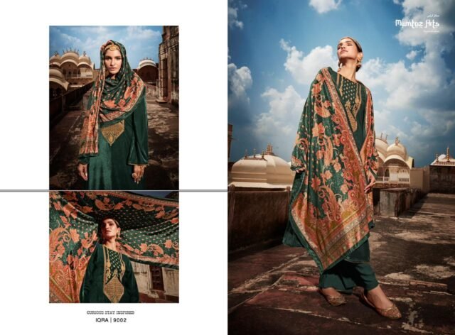 Iqra Festive Velvet Mumtaz Arts Pashmina Suits Wholesale Online