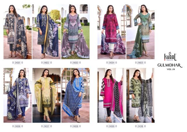Ishaal Prints Gulmohar Vol 24 Wholesale Cotton Dress Material