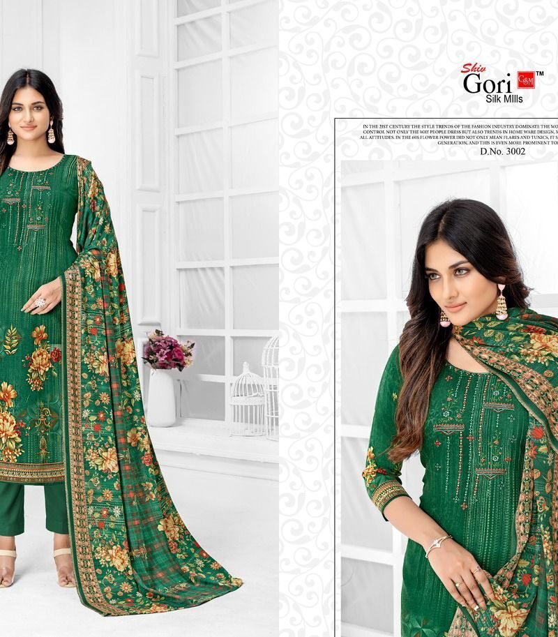Jeba Vol 3 Shiv Gori Silk Mills Pashmina Suits Wholesale Online