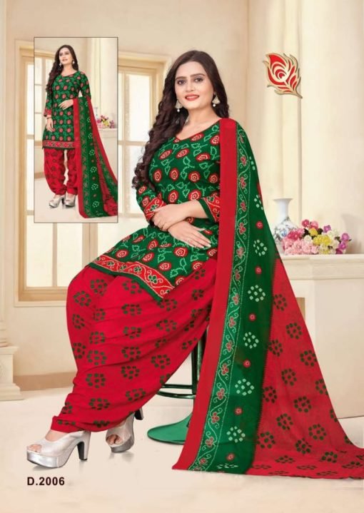 Buy Set of 2 - Women's Cotton Churidar Dress Material with Muti Design (Set  of 2- Dress Material, Model no.4945-1) at Amazon.in