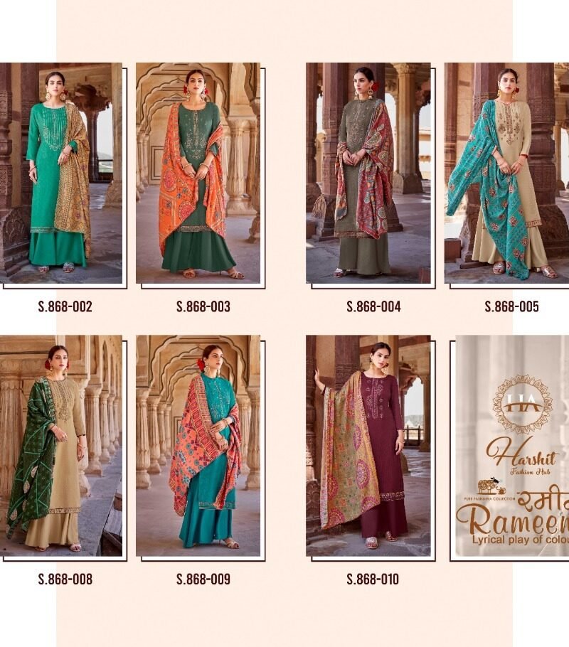 Rameena Harshit Fashion Pashmina Suits Wholesale Online