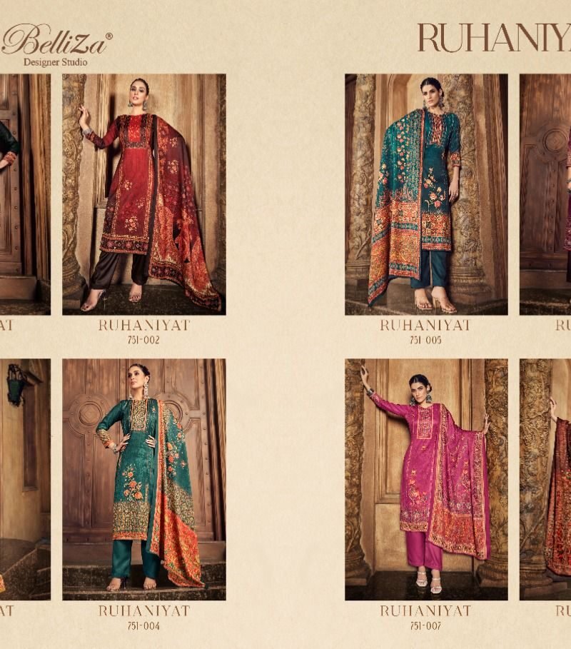 Ruhaniyat Belliza Designer Studio Pashmina Suits Wholesale Online