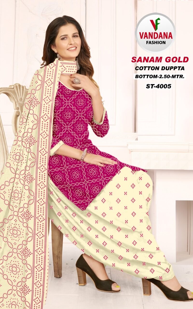 Vandana Sanam Gold Vol 4 Wholesale Cotton Dress Material