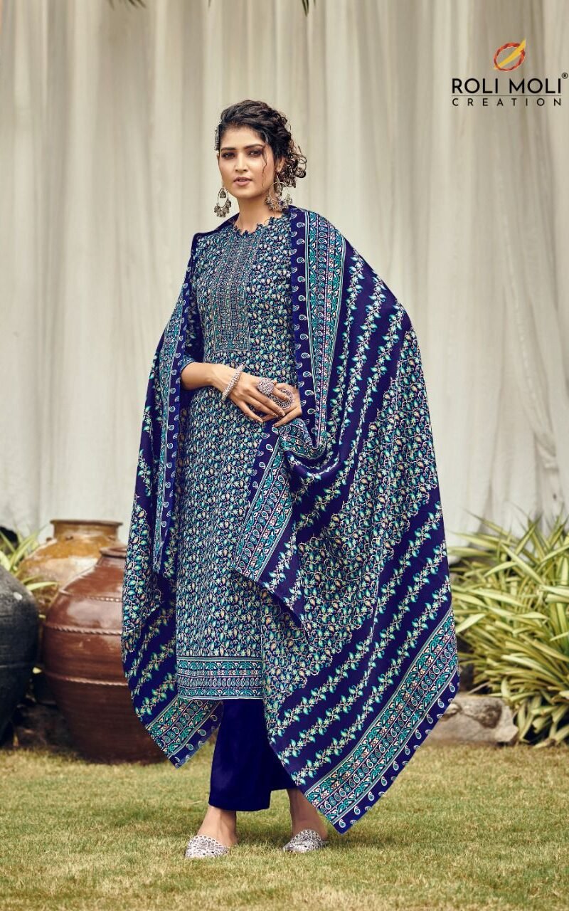 Zubeda Roli Moli Creation Pashmina Suits Wholesale Online