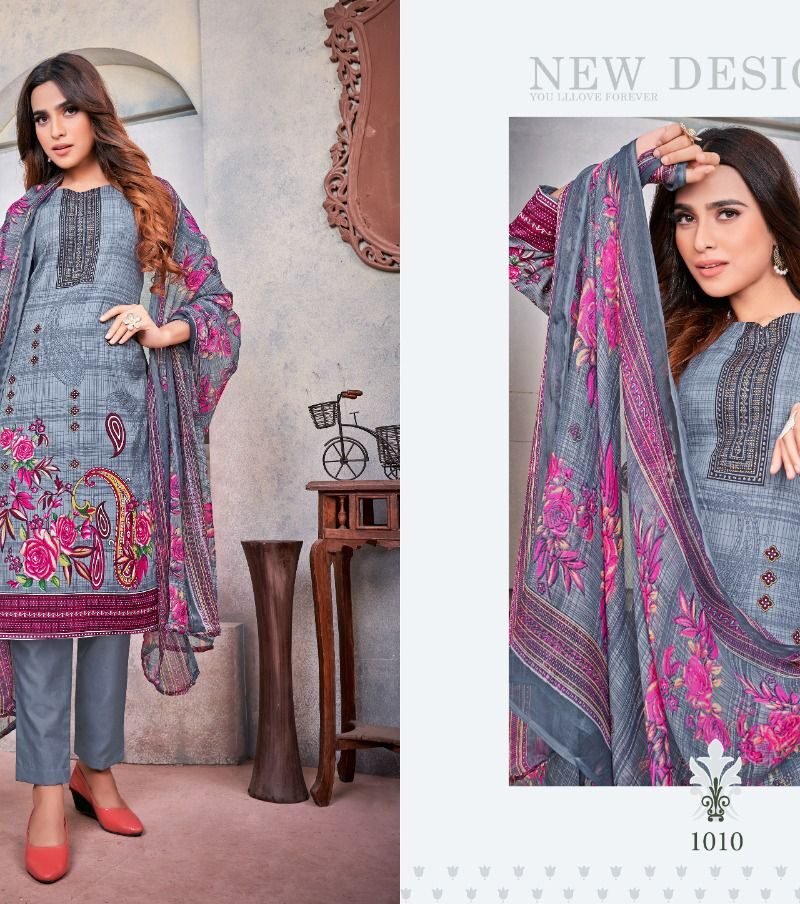 Aflatoon Nafisa Cotton Wholesale Cotton Dress Material