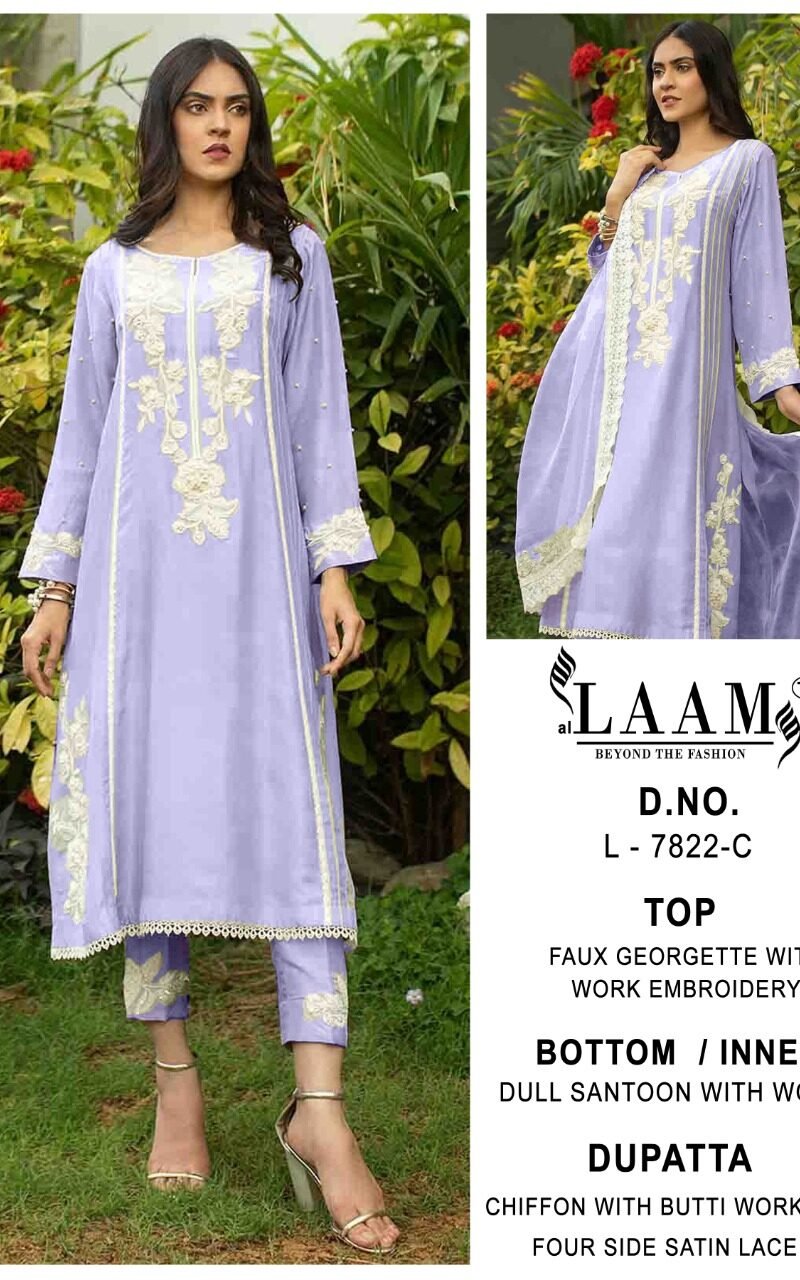 Al Laam D.No 7822 Readymade Pakistani Salwar Suits