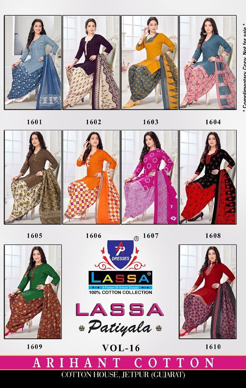 Ap Lassa Patiyala Vol 16 Wholesale Cotton Dress Material