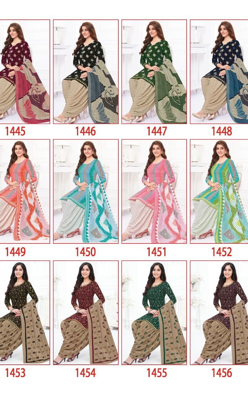 Baalar Colors Patiyala Vol 1 Wholesale Cotton Dress Material