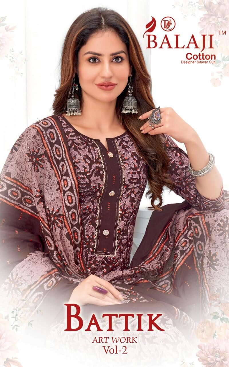Battik Art Work Vol 2 Balaji Cotton Wholesale Cotton Dress Material