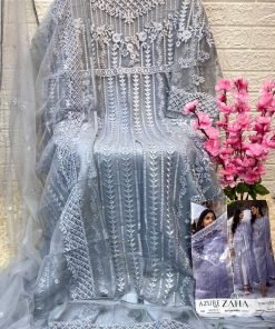 Buy Online Zaha Azure Pakistani Salwar Suits
