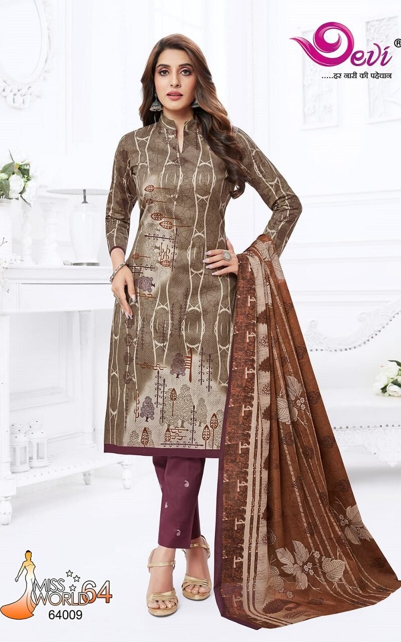 Devi Miss World Vol 64 Wholesale Cotton Dress Material