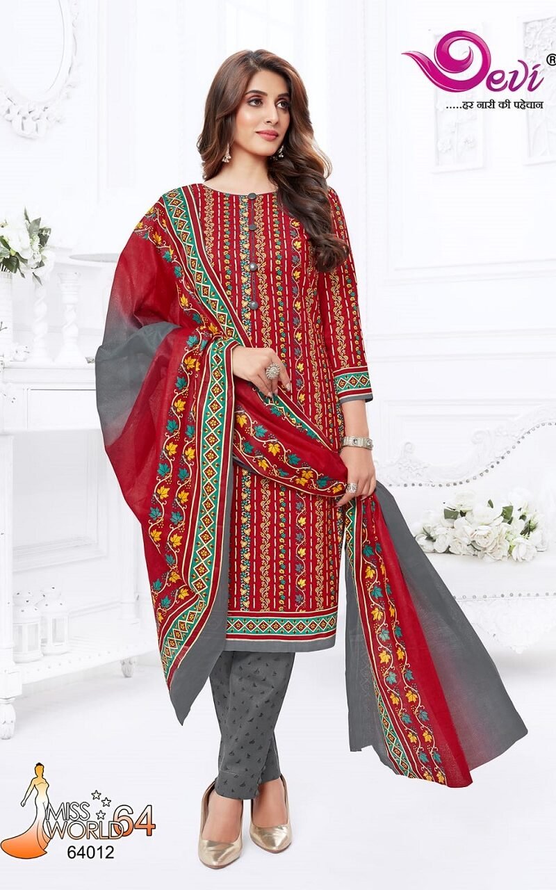 Devi Miss World Vol 64 Wholesale Cotton Dress Material
