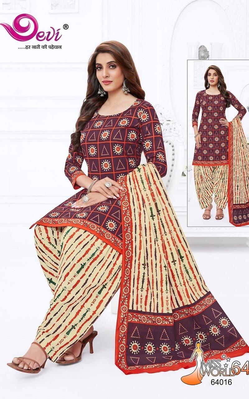 Devi Miss World Vol 64 Wholesale Cotton Dress Material