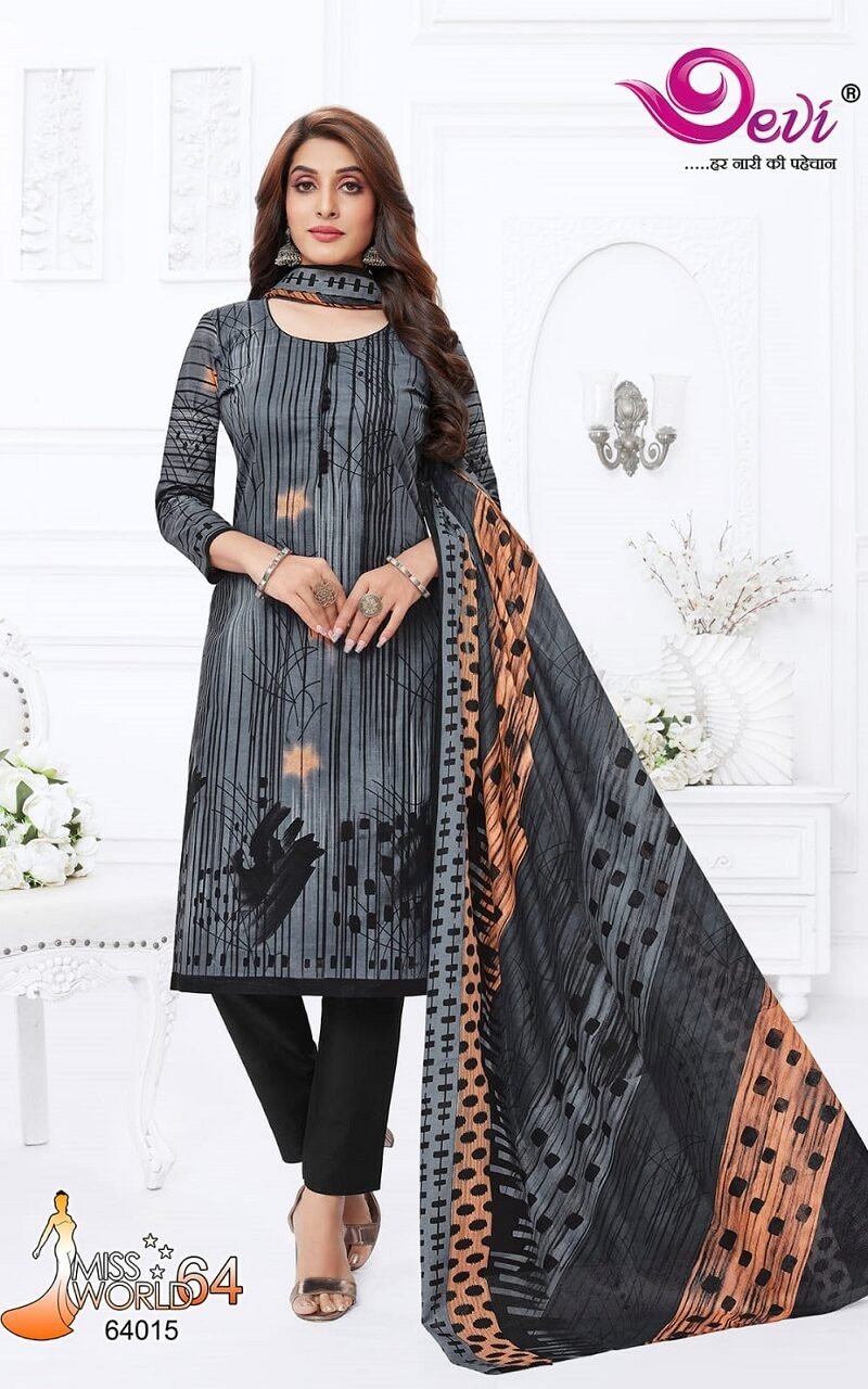 Devi Miss World Vol 64 Wholesale Cotton Dress Material