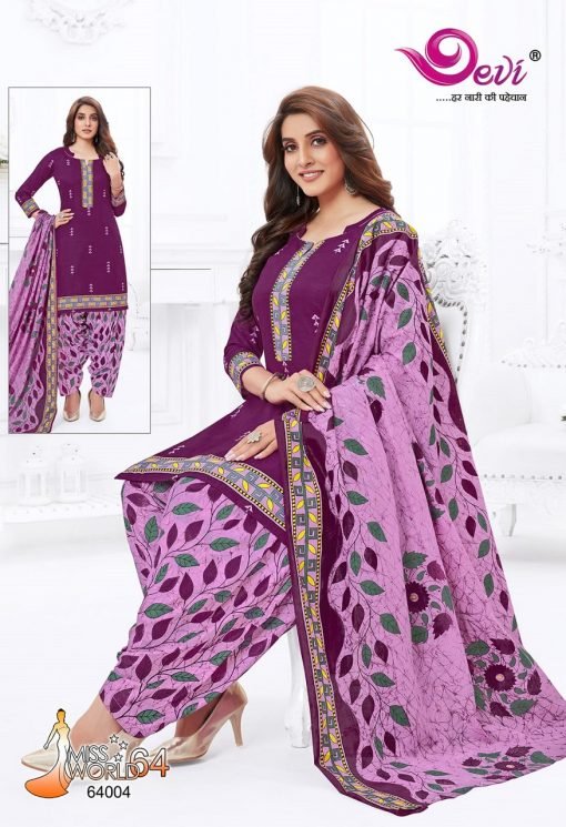 Devi Miss World Vol 64 Wholesale Cotton Dress Material
