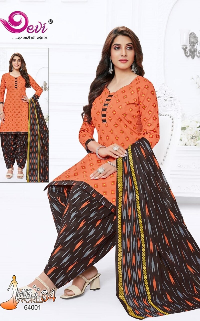 Devi Miss World Vol 64 Wholesale Cotton Dress Material