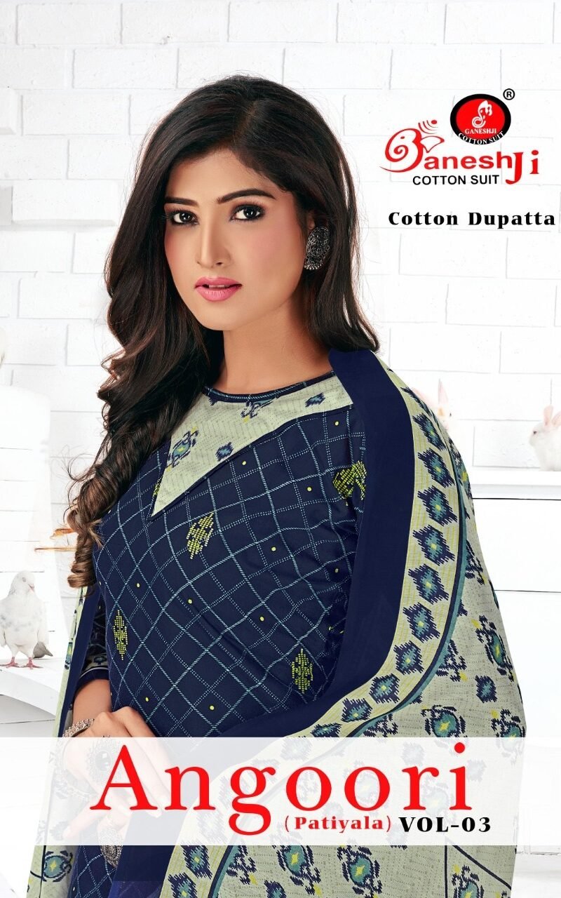Ganeshji Angoori Patiyala Vol 3 Wholesale Cotton Dress Material