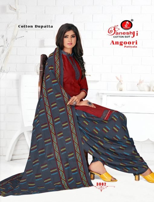Ganeshji Angoori Patiyala Vol 3 Wholesale Cotton Dress Material