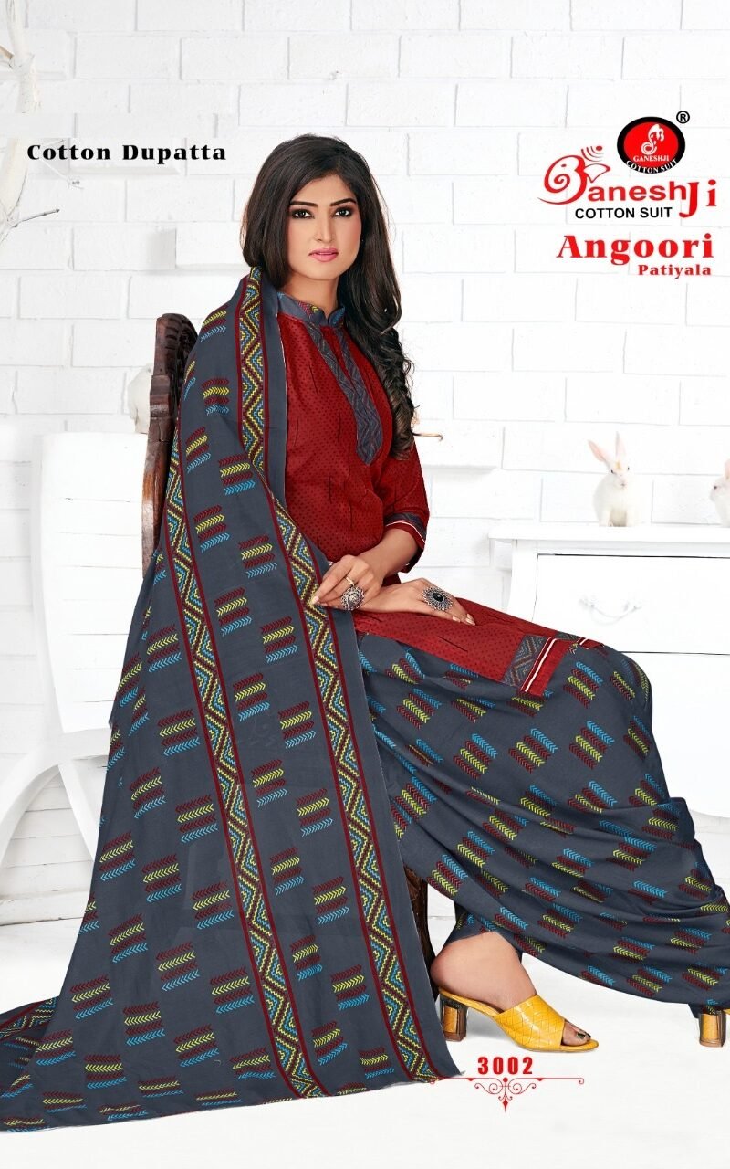 Ganeshji Angoori Patiyala Vol 3 Wholesale Cotton Dress Material