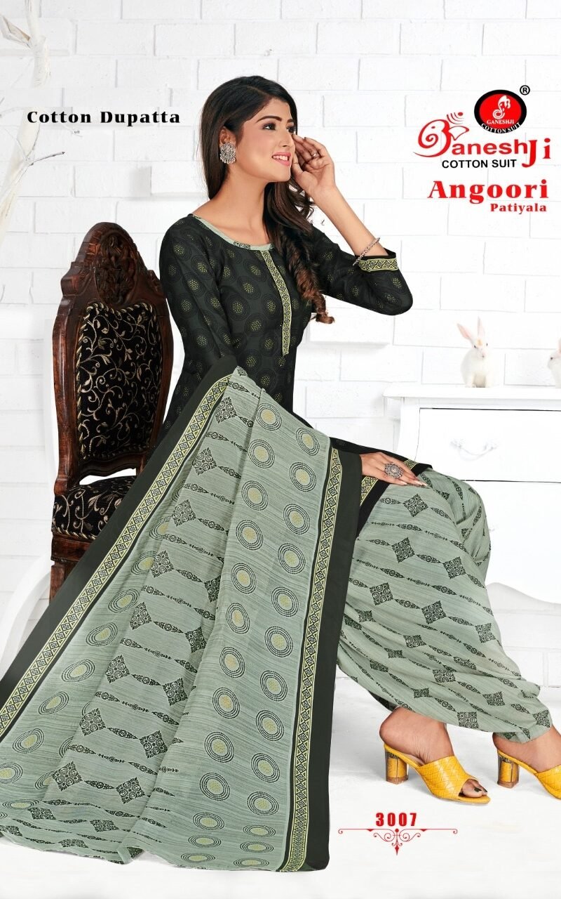 Ganeshji Angoori Patiyala Vol 3 Wholesale Cotton Dress Material