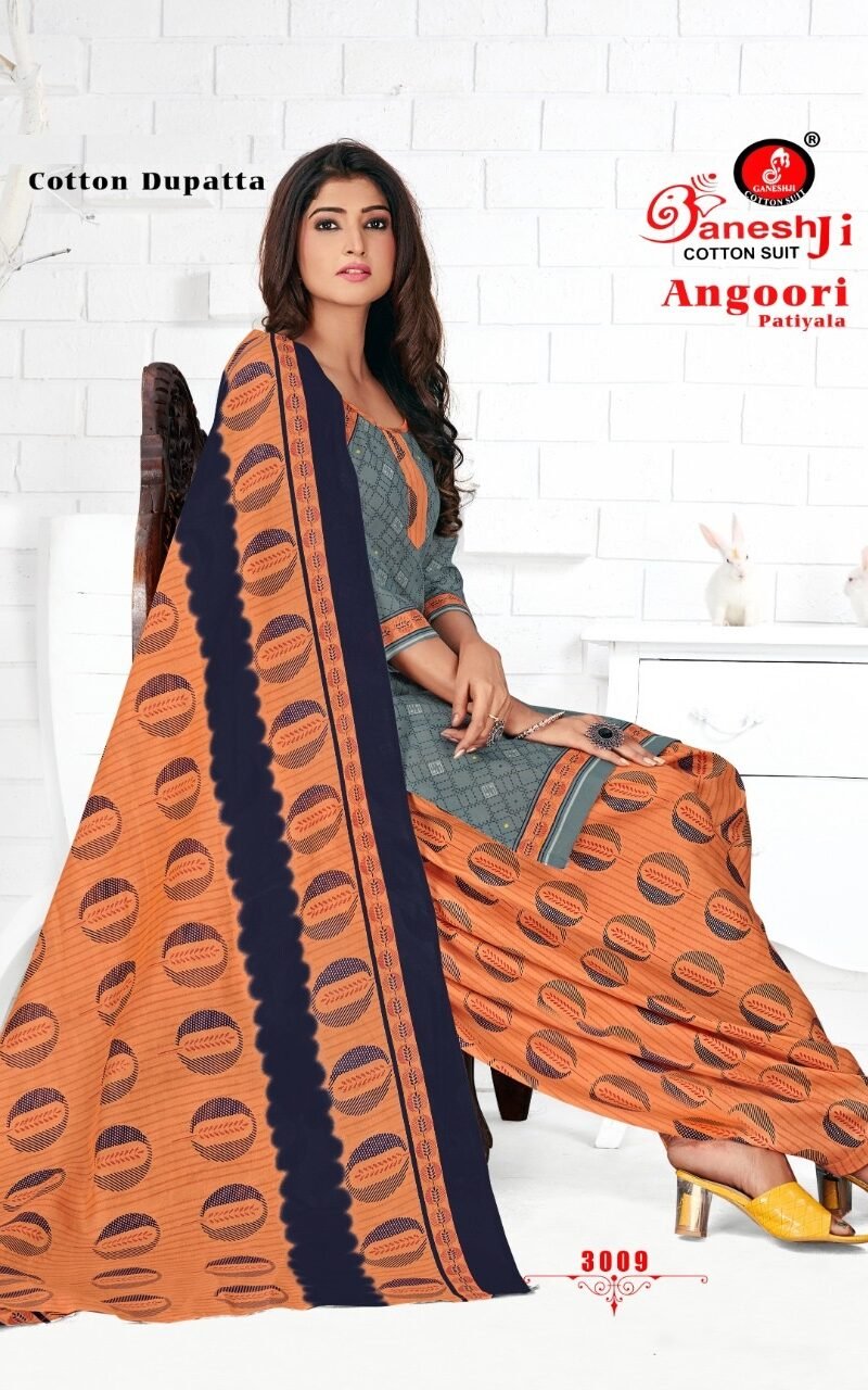 Ganeshji Angoori Patiyala Vol 3 Wholesale Cotton Dress Material