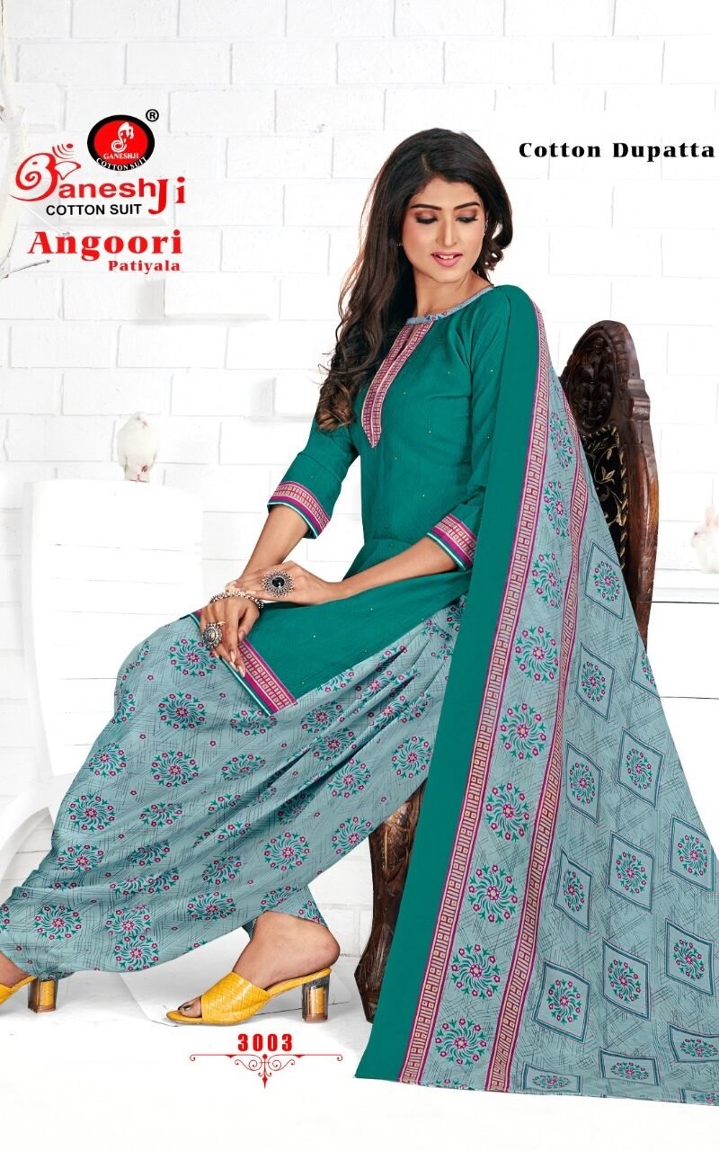 Ganeshji Angoori Patiyala Vol 3 Wholesale Cotton Dress Material