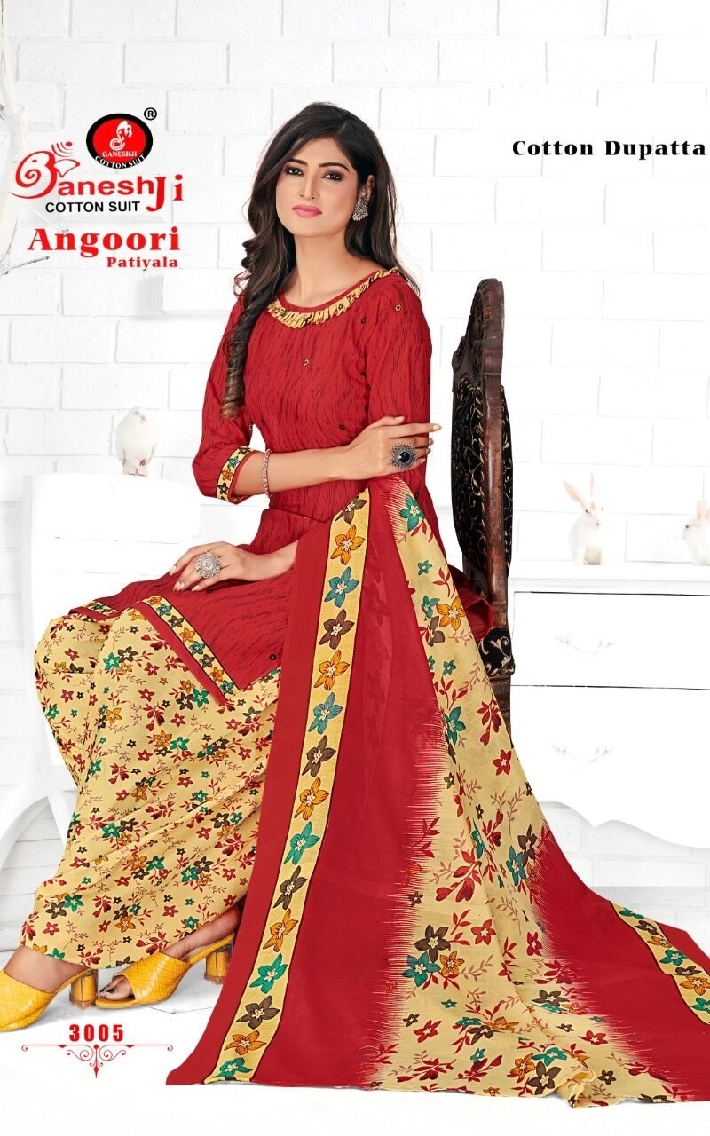 Ganeshji Angoori Patiyala Vol 3 Wholesale Cotton Dress Material