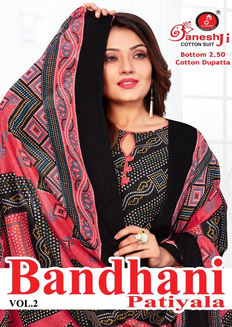 Ganeshji Bandhani Patiyala Vol 2 Wholesale Cotton Dress Material
