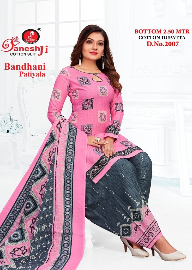 Ganeshji Bandhani Patiyala Vol 2 Wholesale Cotton Dress Material