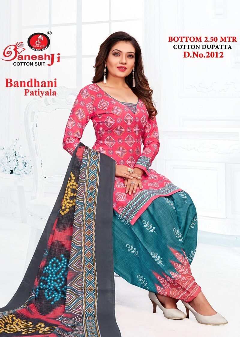 Ganeshji Bandhani Patiyala Vol 2 Wholesale Cotton Dress Material