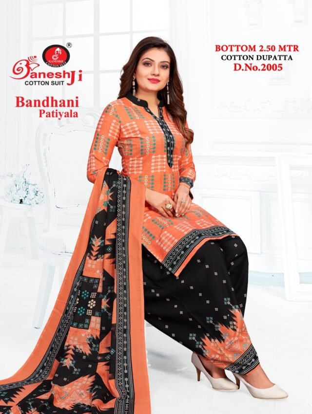 Ganeshji Bandhani Patiyala Vol 2 Wholesale Cotton Dress Material