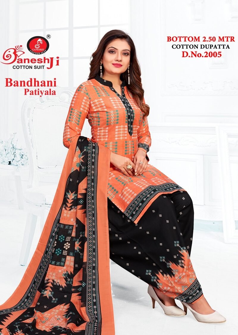 Ganeshji Bandhani Patiyala Vol 2 Wholesale Cotton Dress Material