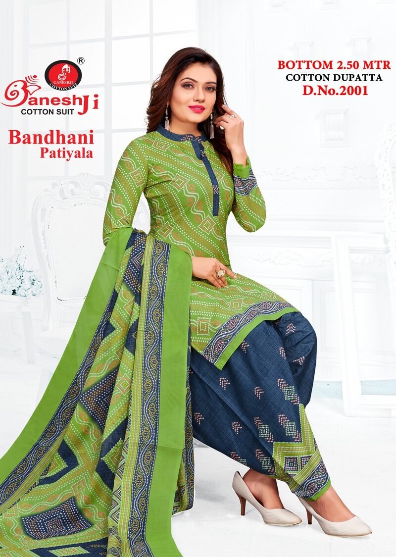 Ganeshji Bandhani Patiyala Vol 2 Wholesale Cotton Dress Material