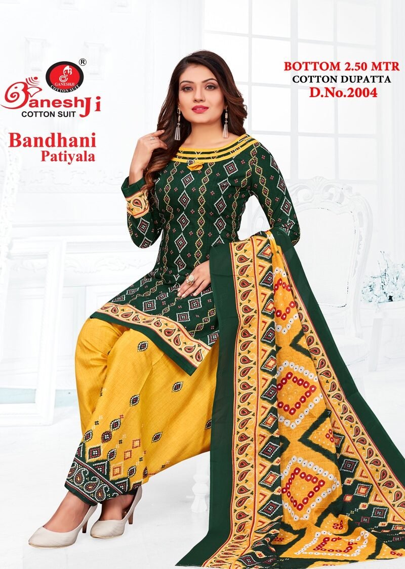Ganeshji Bandhani Patiyala Vol 2 Wholesale Cotton Dress Material