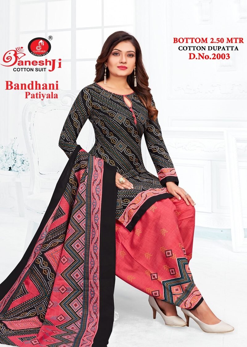 Ganeshji Bandhani Patiyala Vol 2 Wholesale Cotton Dress Material